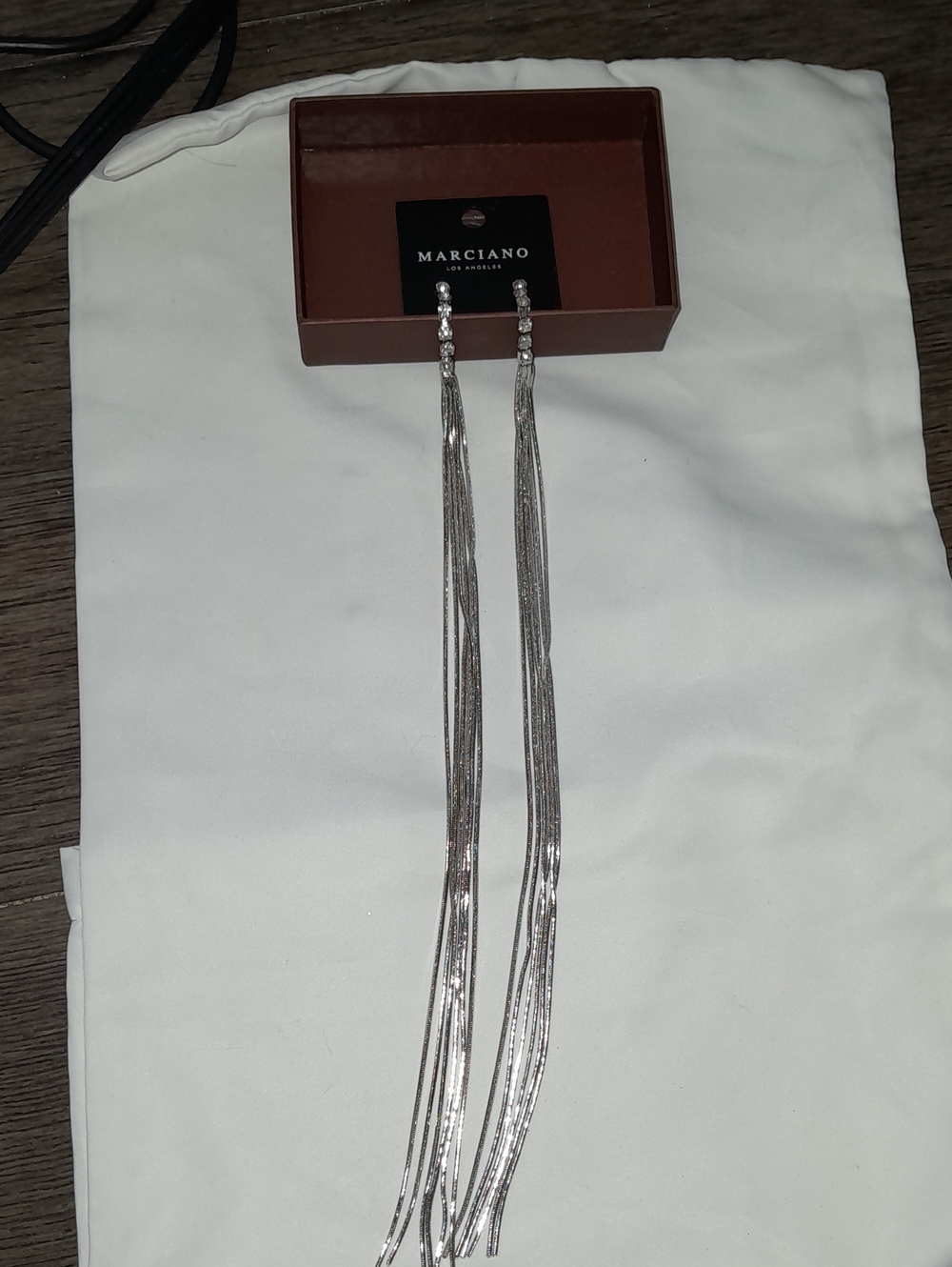 Guess by Marciano Silver Multi-Strand Tassel Drop Earrings